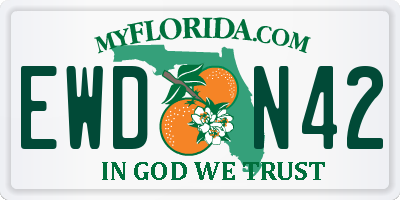 FL license plate EWDN42