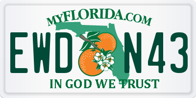 FL license plate EWDN43