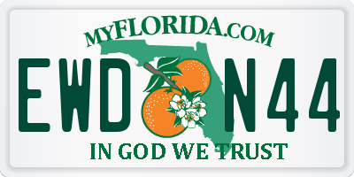 FL license plate EWDN44