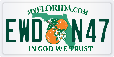 FL license plate EWDN47