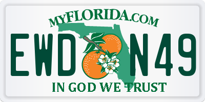 FL license plate EWDN49