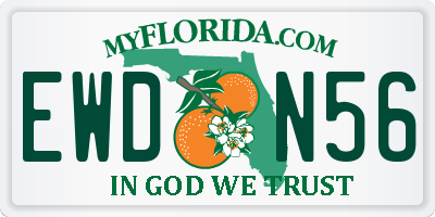 FL license plate EWDN56