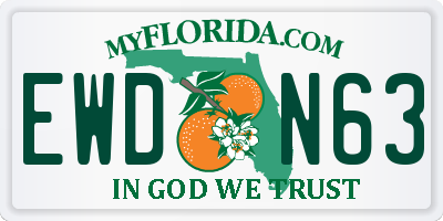 FL license plate EWDN63