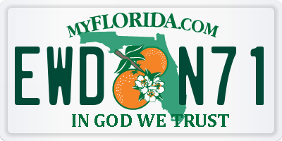 FL license plate EWDN71