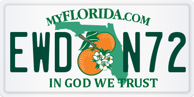 FL license plate EWDN72