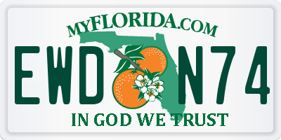 FL license plate EWDN74