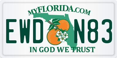 FL license plate EWDN83