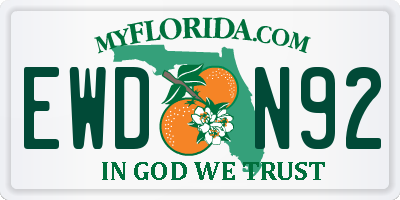 FL license plate EWDN92