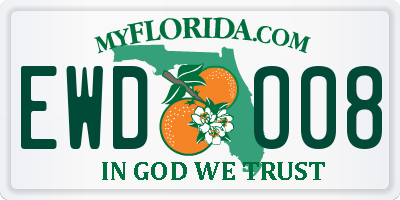 FL license plate EWDO08