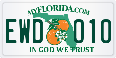 FL license plate EWDO10