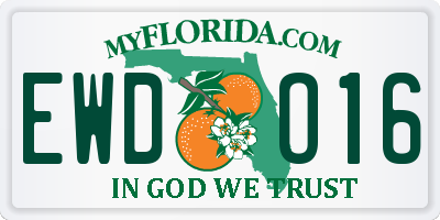 FL license plate EWDO16