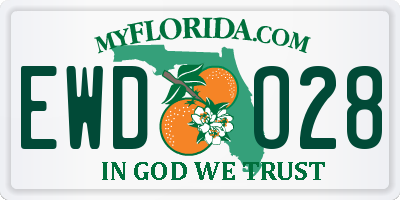 FL license plate EWDO28