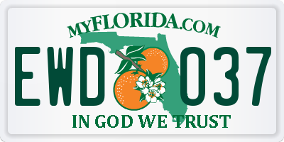 FL license plate EWDO37