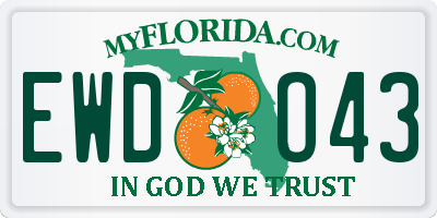 FL license plate EWDO43