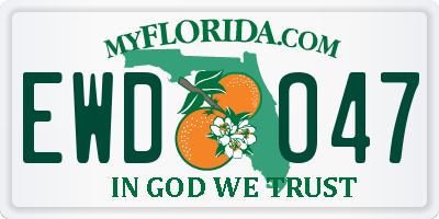 FL license plate EWDO47