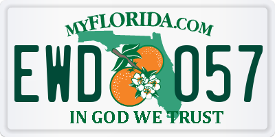 FL license plate EWDO57