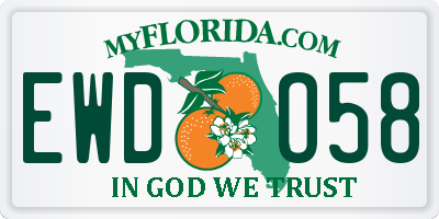 FL license plate EWDO58