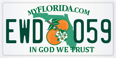 FL license plate EWDO59