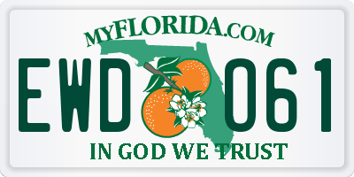 FL license plate EWDO61