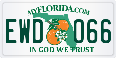 FL license plate EWDO66