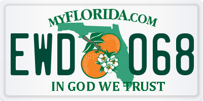 FL license plate EWDO68