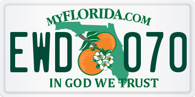FL license plate EWDO70