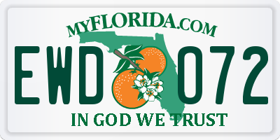 FL license plate EWDO72