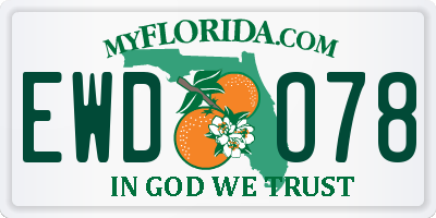 FL license plate EWDO78