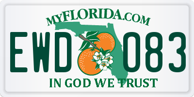 FL license plate EWDO83
