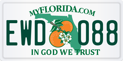 FL license plate EWDO88