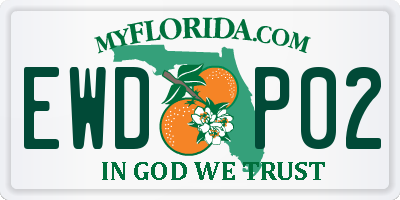 FL license plate EWDP02