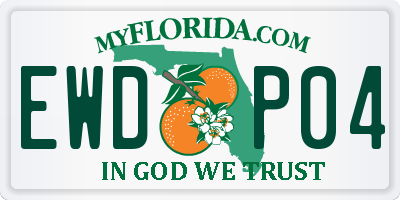 FL license plate EWDP04