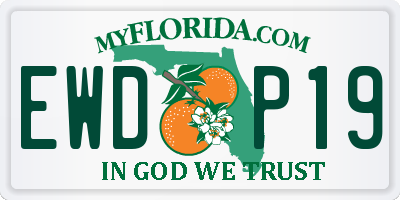 FL license plate EWDP19
