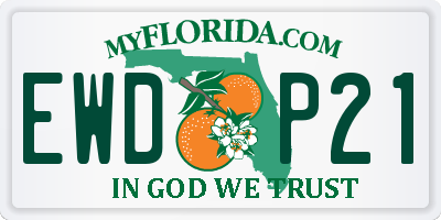 FL license plate EWDP21