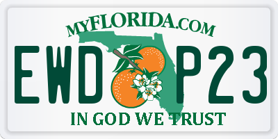 FL license plate EWDP23