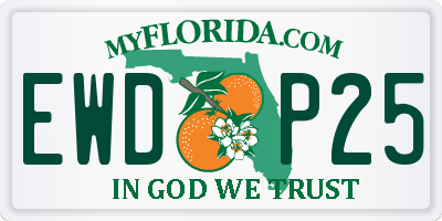 FL license plate EWDP25