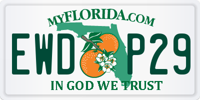 FL license plate EWDP29