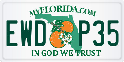 FL license plate EWDP35