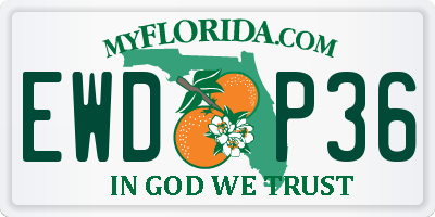 FL license plate EWDP36