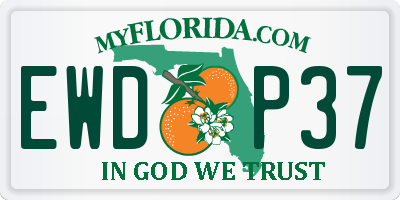 FL license plate EWDP37