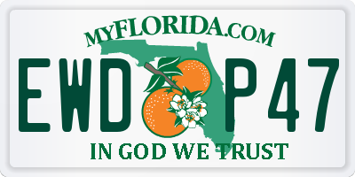 FL license plate EWDP47