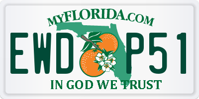 FL license plate EWDP51