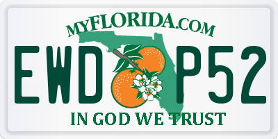 FL license plate EWDP52
