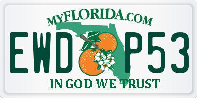 FL license plate EWDP53