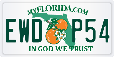 FL license plate EWDP54