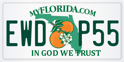 FL license plate EWDP55