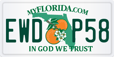 FL license plate EWDP58