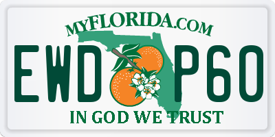 FL license plate EWDP60