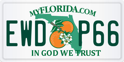 FL license plate EWDP66