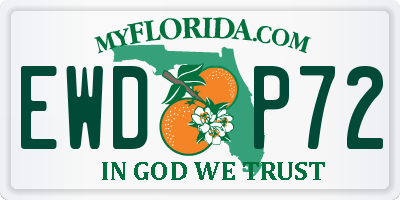 FL license plate EWDP72
